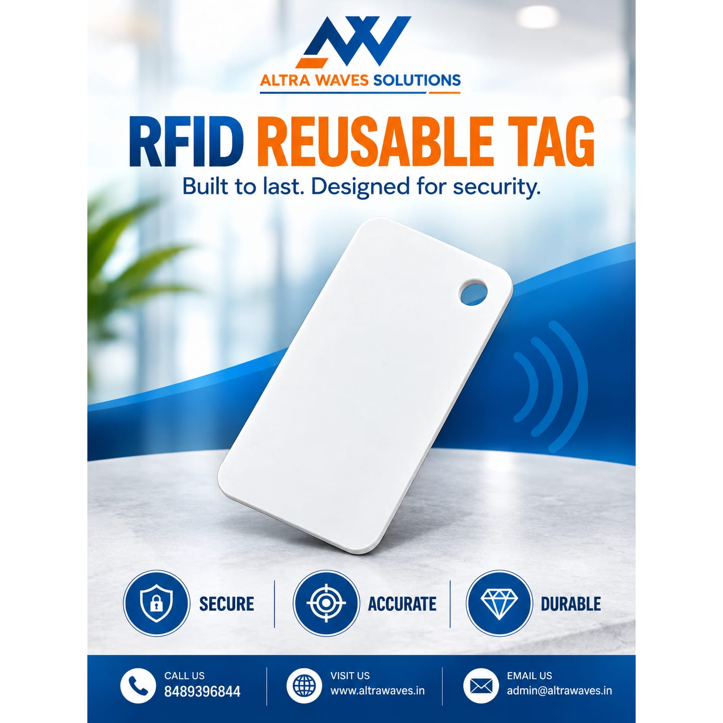 RFID reusable tag for inventory and asset tracking